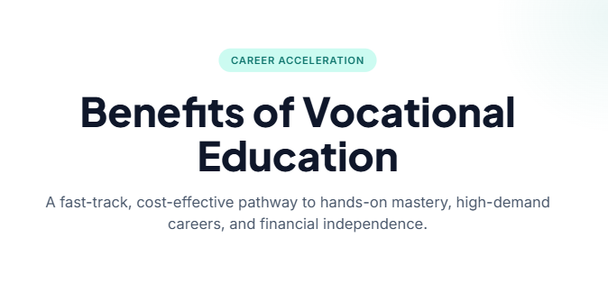 Benefits of Vocational Education